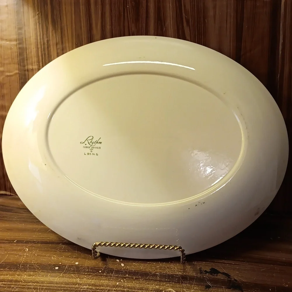 Vintage Homer Laughlin Rhythm dogwood platter